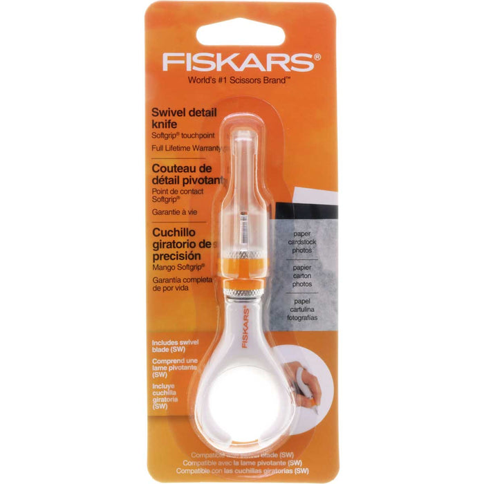 Fiskars 165130-1003 Fingertip Swivel Detail Knife - widgetsupply.com