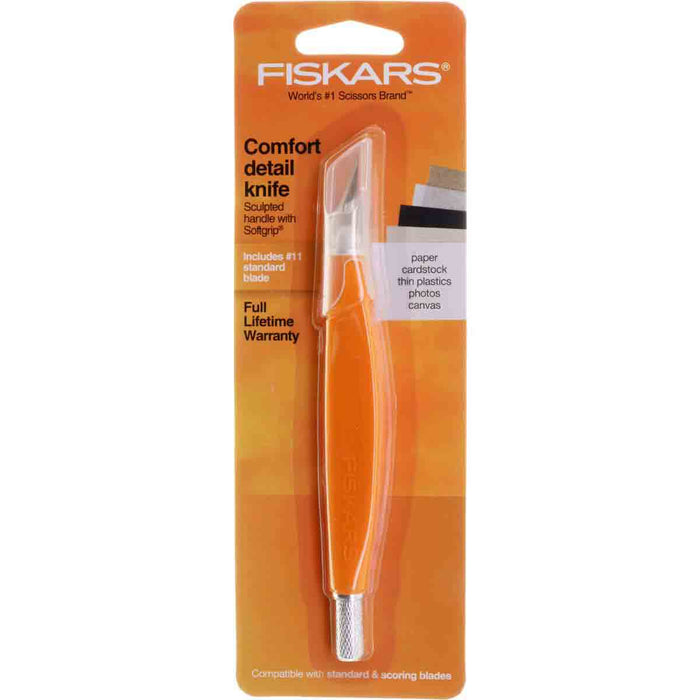 Fiskars 167000-1003 Softgrip Ergonomic Detail Knife - widgetsupply.com