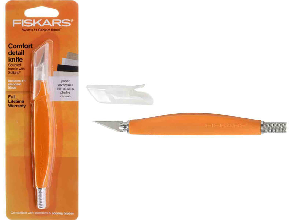 Fiskars 167000-1003 Softgrip Ergonomic Detail Knife - widgetsupply.com
