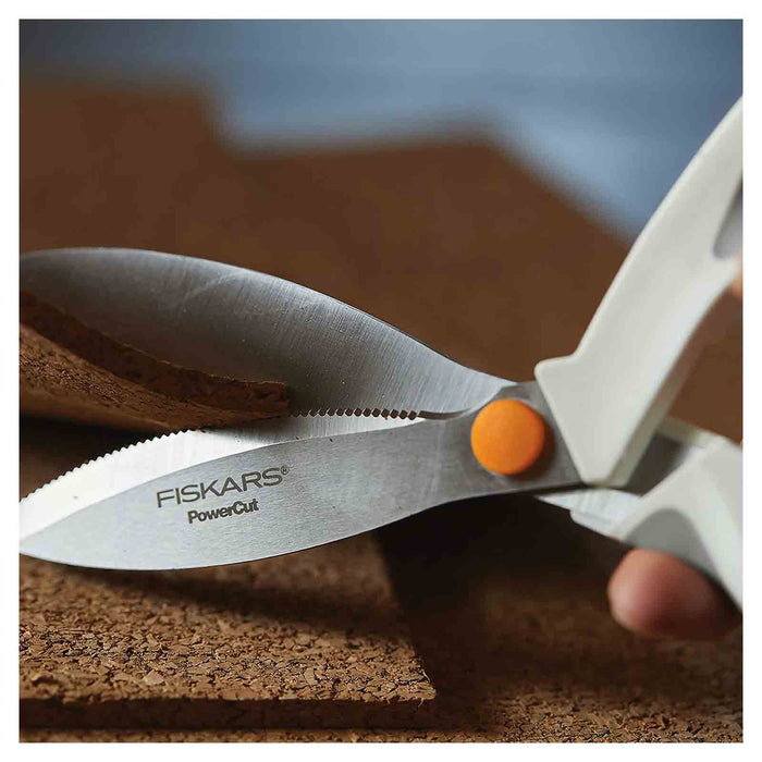 Fiskars 179900-1002 PowerCut Scissors Cut Thick Materials - 9 inch - widgetsupply.com