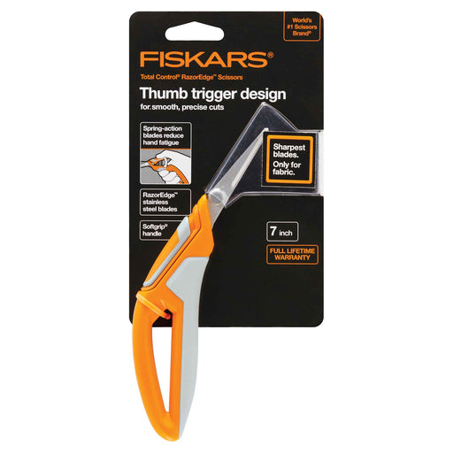 Fiskars 190200 Total Control Razor Edge Precision Scissors - 7 inch - widgetsupply.com