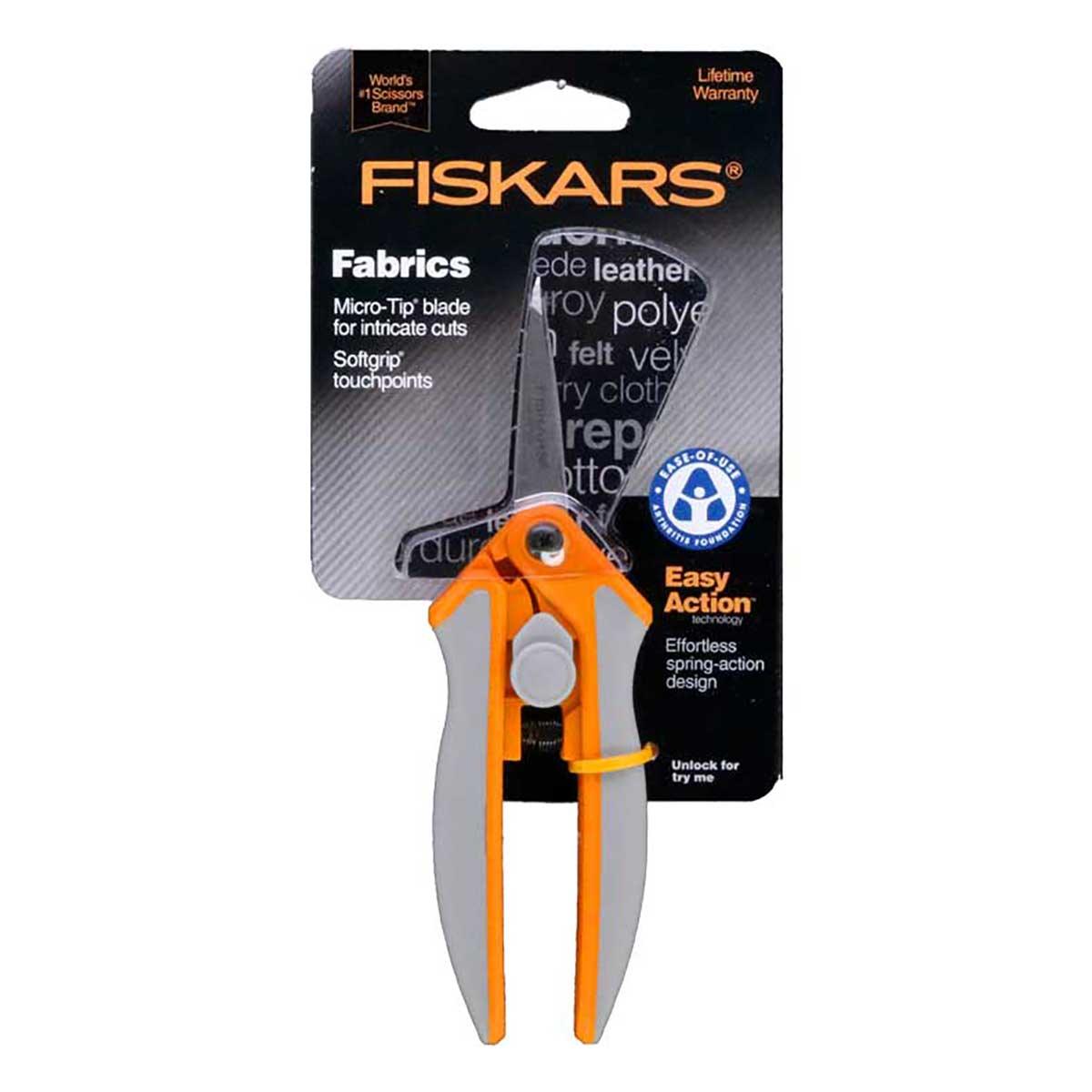 Fiskars Softouch Scissors - 1.75 Cutting Length - 5 Overall Length - Micro - Straight-left/right - Stainless Steel - Gray