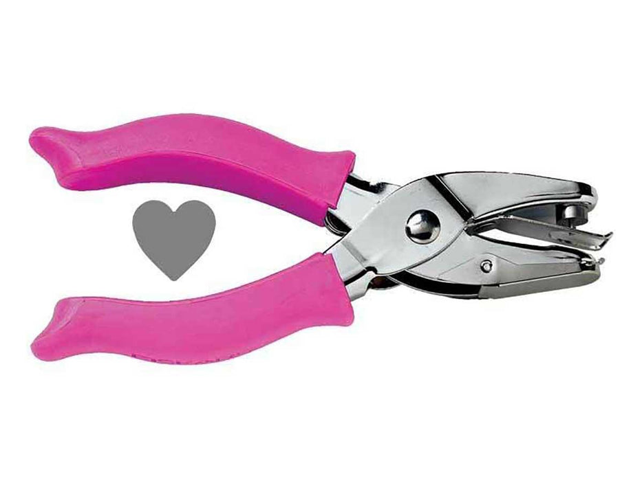 Fiskars 1-Hole Heart Hand Punch, Pink (23607097J)