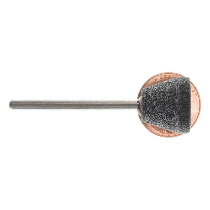 15.9mm - 5/8 x 1/2 inch 80 Grit Grey Dished Inverted Cone Grinding Stone, USA - widgetsupply.com