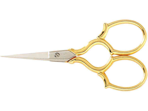 Gingher 220460 - 3 1/2 inch Gold Handled Epaulette Embroidery Scissors - widgetsupply.com
