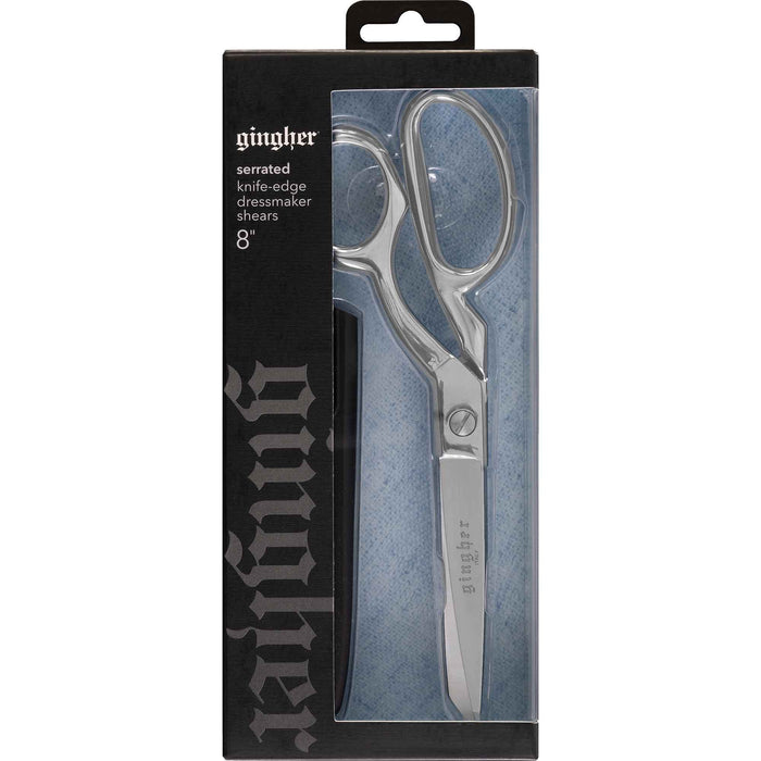 Gingher 220525- 8 inch Serrated Knife Edge Dressmakers Shears - widgetsupply.com