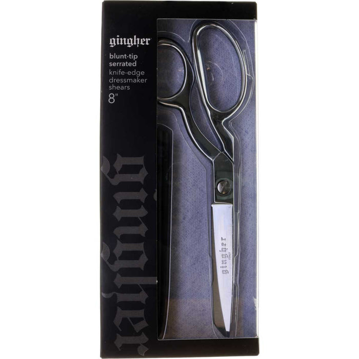 Gingher 220526 - 8 inch Blunt Tip Serrated Knife Edge Dressmakers Shears - widgetsupply.com
