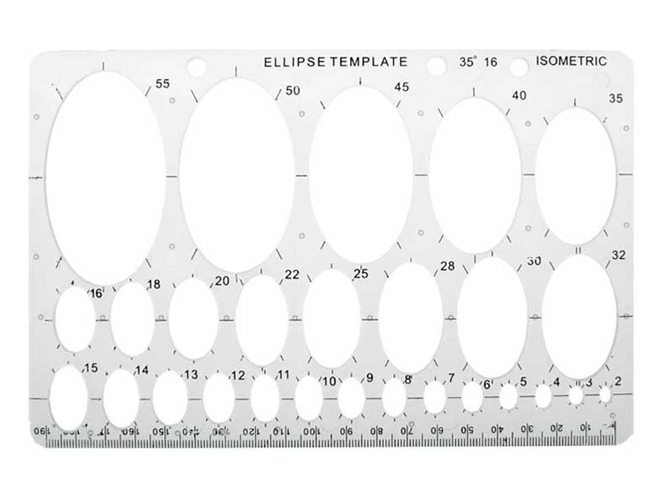Ellipse / Oval Drawing Template - widgetsupply.com