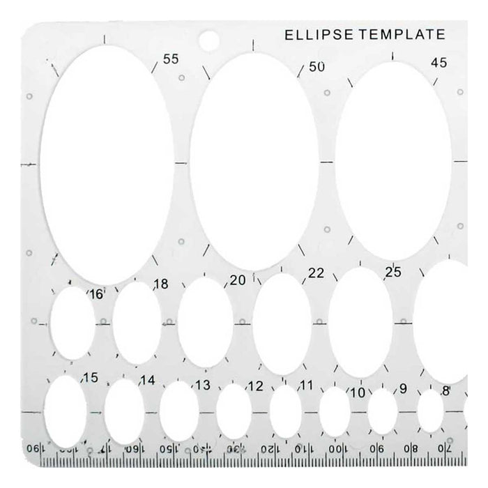 Ellipse / Oval Drawing Template - widgetsupply.com