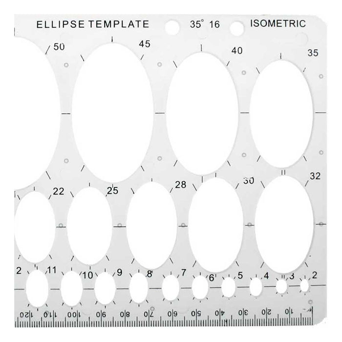 Resin Ellipses Drafting Templates Large Isometric Ruler Measuring Tool  Student - AliExpress
