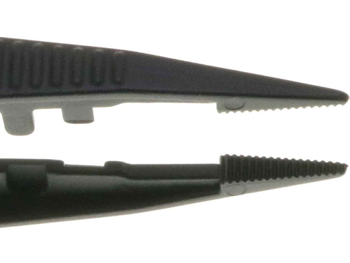 4 3/8 inch  Plastic Tweezer Serrated Medium Tip - widgetsupply.com