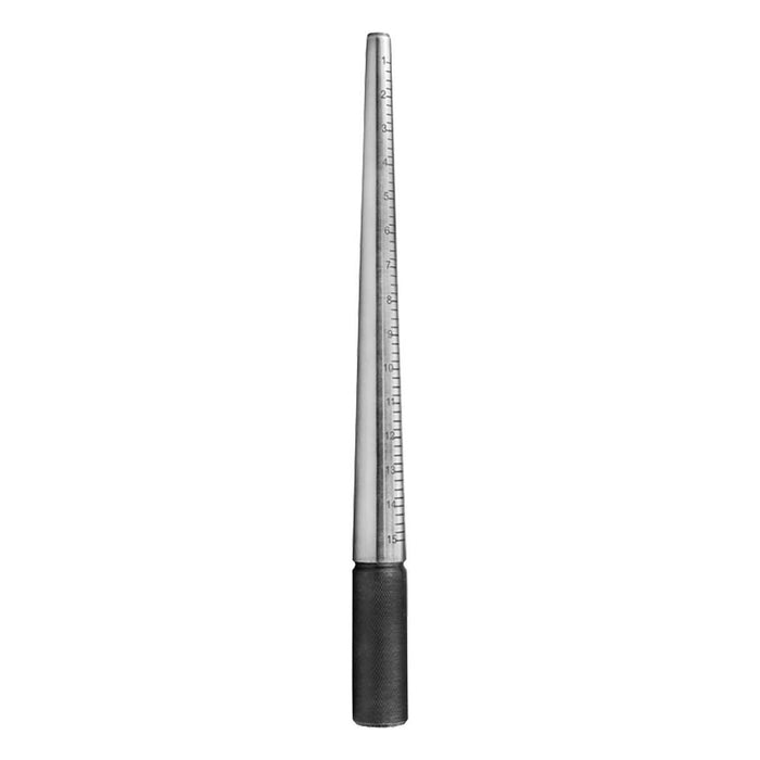 Ring Mandrel with Ring Sizes - Grooved - Solid Steel - widgetsupply.com