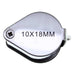18mm 10x Chrome Teardrop Economy Jewelers Loupe - widgetsupply.com