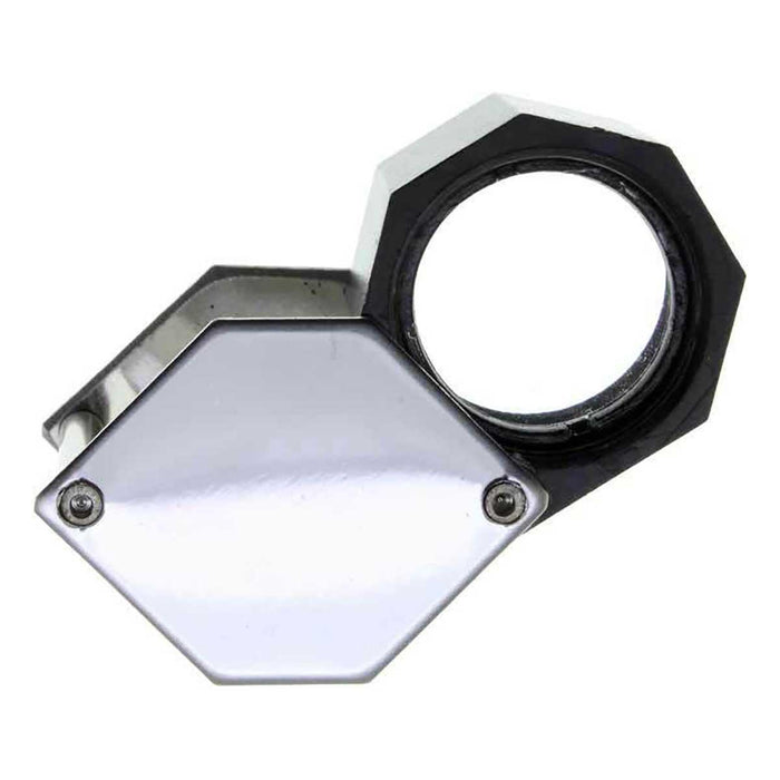 18mm 10x Chrome Hex Economy Jewelers Loupe - widgetsupply.com