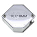 18mm 10x Chrome Hex Economy Jewelers Loupe - widgetsupply.com