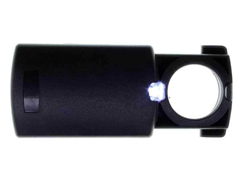 21mm 10x-36D Illuminated Black Sliding Jewelers Loupe - widgetsupply.com