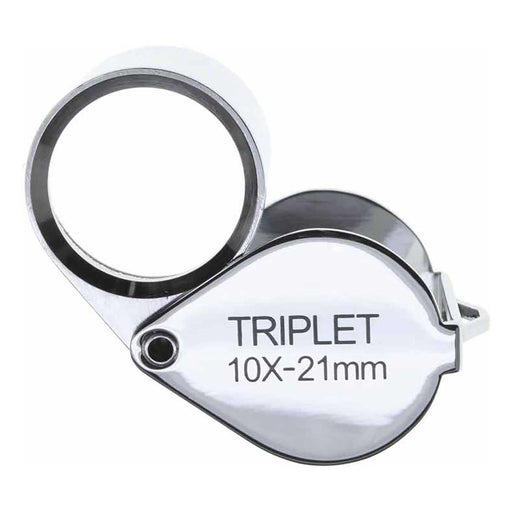 21mm 10x Triplet Chrome Teardrop Jewelers Loupe - widgetsupply.com