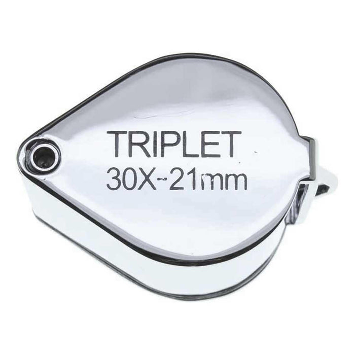 21mm 30x Triplet Chrome Teardrop Jewelers Loupe - widgetsupply.com