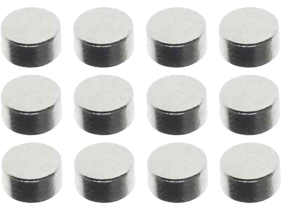 Round Magnets - 12pc 1/8 x 1/16 inch - widgetsupply.com