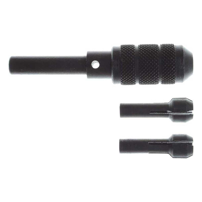 Micro Chuck with 1, 2, and 3mm Collets - 1/4 inch shank - widgetsupply.com