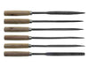 6pc 5 x 180mm COARSE Needle File Set - Wood Handles - widgetsupply.com