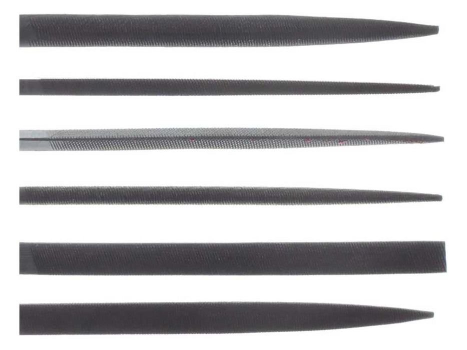 6pc 3 x 140mm FINE Mini Needle Files - Dipped Handles - widgetsupply.com