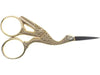 4 inch Gold Stork Embroidery Scissors - widgetsupply.com