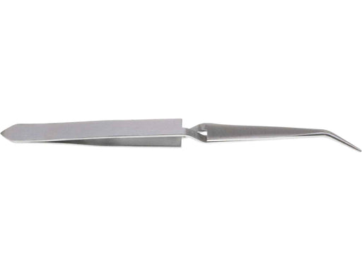 6.25 inch Curved Blunt Serrated Clamp Tweezer - widgetsupply.com