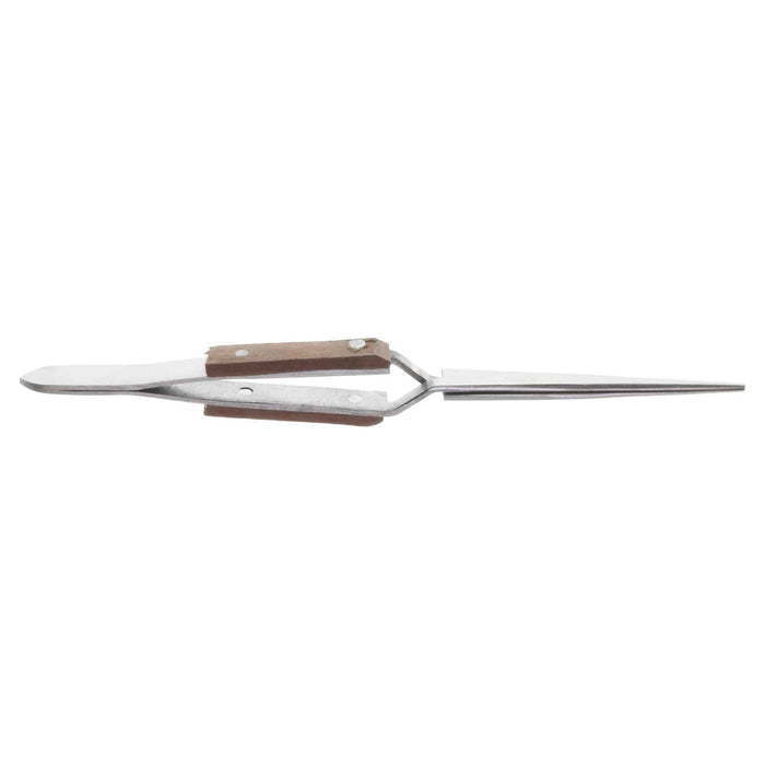 6.5 inch Blunt Serrated Clamp Tweezer - Fiber Grip - widgetsupply.com