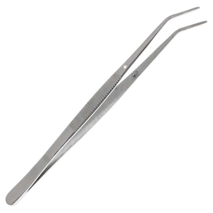 6.3 Inch 16cm Stainless Steel Straight Curved Tweezers Set with Blunt  Serrated Tips Multipurpose Tweezers for