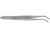 4.5 inch Splinter Tweezer Bent Serrated Medium Tip - Position Pin - widgetsupply.com