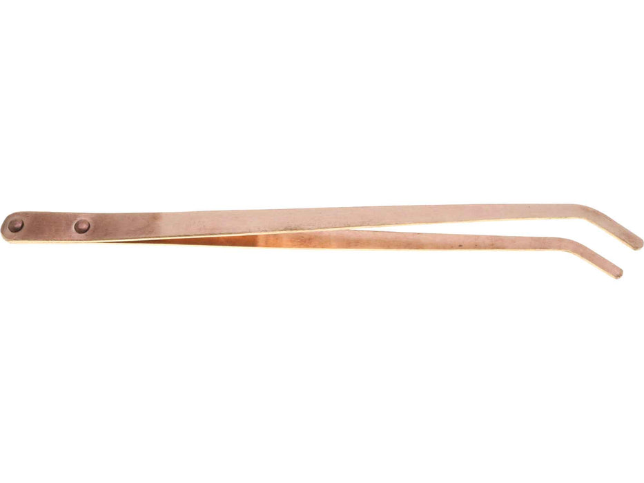 8.5 inch Copper Tongs Curved - widgetsupply.com