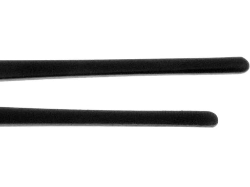6 inch Serrated Thumb Tweezer Black Blunt Serrated Tip - widgetsupply.com