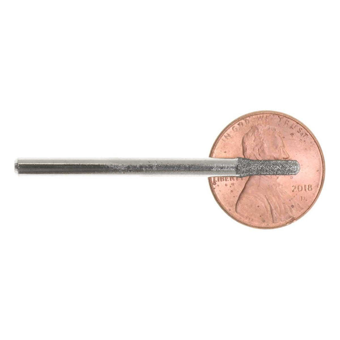 02.5mm 150 Grit Rounded Cylinder Diamond Burr - 1/8 inch shank - widgetsupply.com