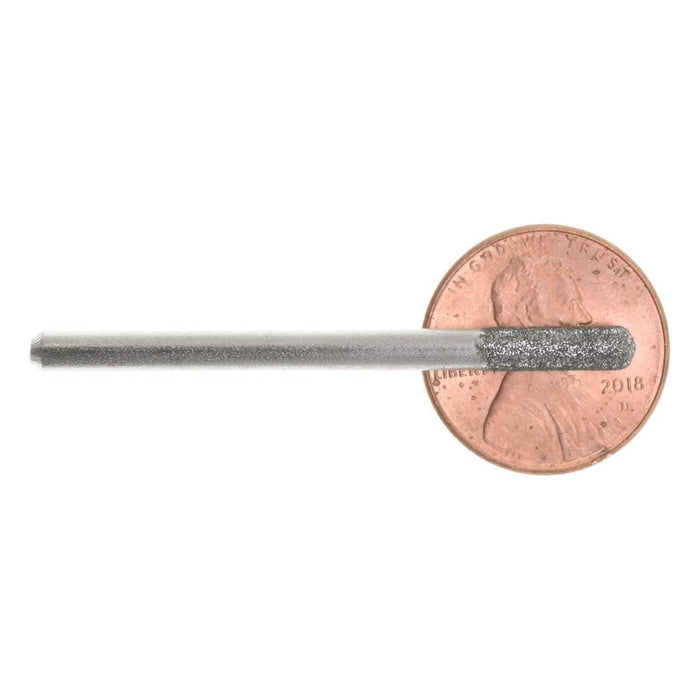 03.0mm 150 Grit Rounded Cylinder Diamond Burr - 1/8 inch shank - widgetsupply.com