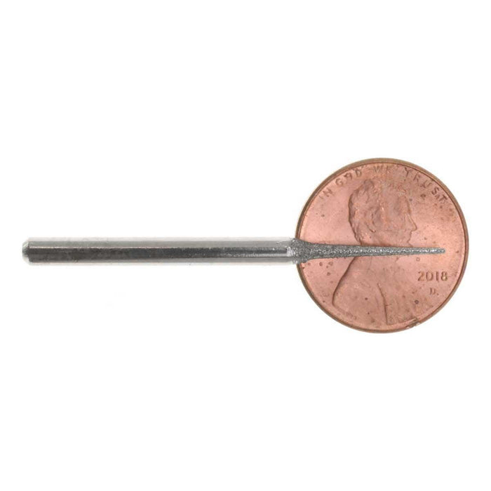 01.6mm - 1/16 inch 240 Grit Cone Diamond Burr - 1/8 inch shank - widgetsupply.com