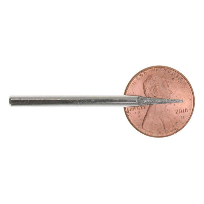 02.0mm - 5/64 inch 240 Grit Cone Diamond Burr - 1/8 inch shank - widgetsupply.com