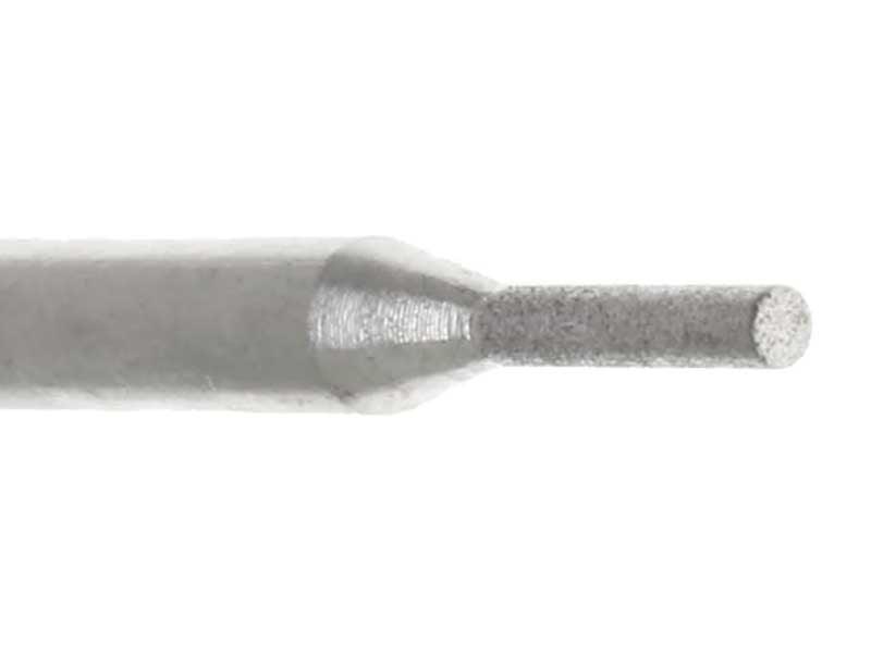 01.6mm - 1/16 inch 400 Grit Cylinder Diamond Burr - 1/8 inch shank - widgetsupply.com