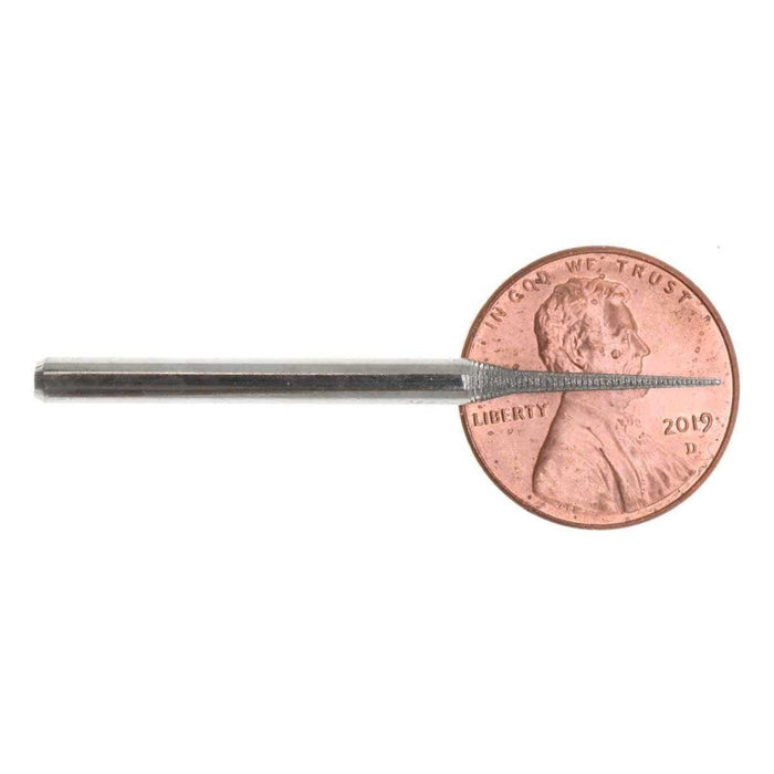 01.9mm - 1/16 inch 400 Grit Cone Diamond Burr - 1/8 inch shank - widgetsupply.com