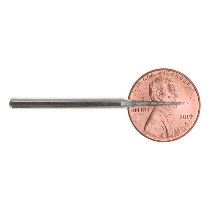 01.4mm - 1/16 inch 400 Grit Cone Diamond Burr - 1/8 inch shank - widgetsupply.com