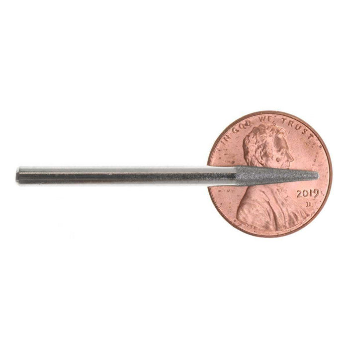 03.2mm - 1/8 inch 400 Grit Cone Diamond Burr - 1/8 inch shank - widgetsupply.com
