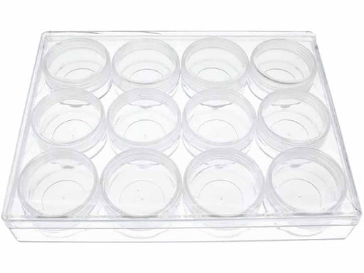 Amersumer 20Pack Round Clear Frosted Plastic Bead Storage Containers