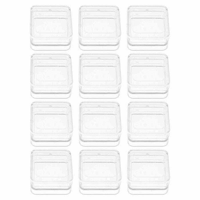 SE 8741BB 12 Stackable Square Plastic Containers, Clear