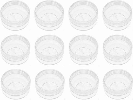 Amersumer 20Pack Round Clear Frosted Plastic Bead Storage Containers Box Case with Screw Top Lids,Cylinder Stackable Bead