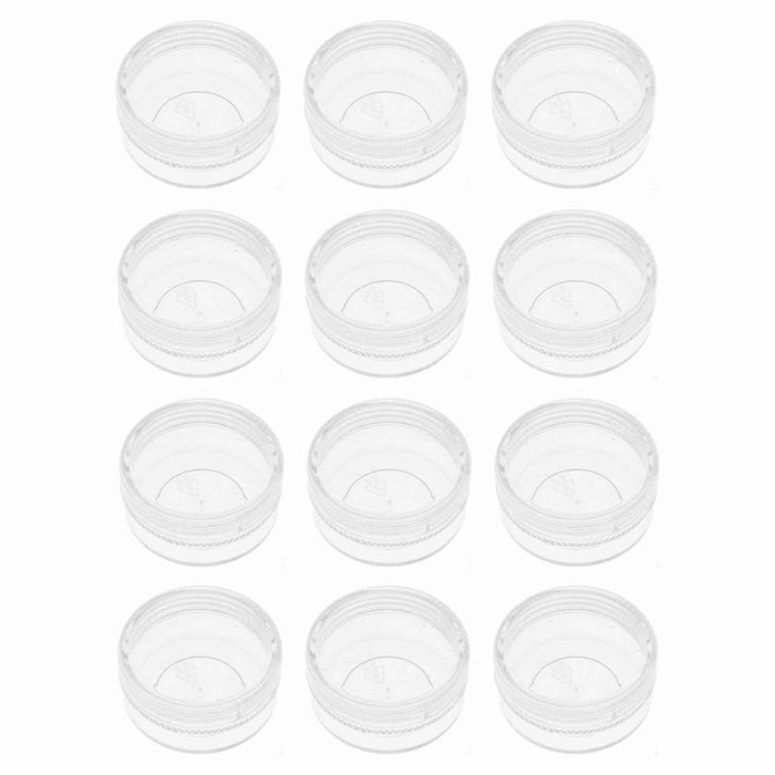 38.1mm - 1 1/2 inch Round Plastic Containers - 12pc - widgetsupply.com