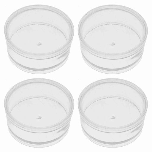 SE 87446BB 4 Plastic Storage Containers with Stackable Screw-On Lids, 2-3/4, Clear
