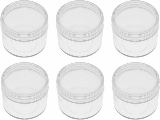 Clear plastic jars with screw lids