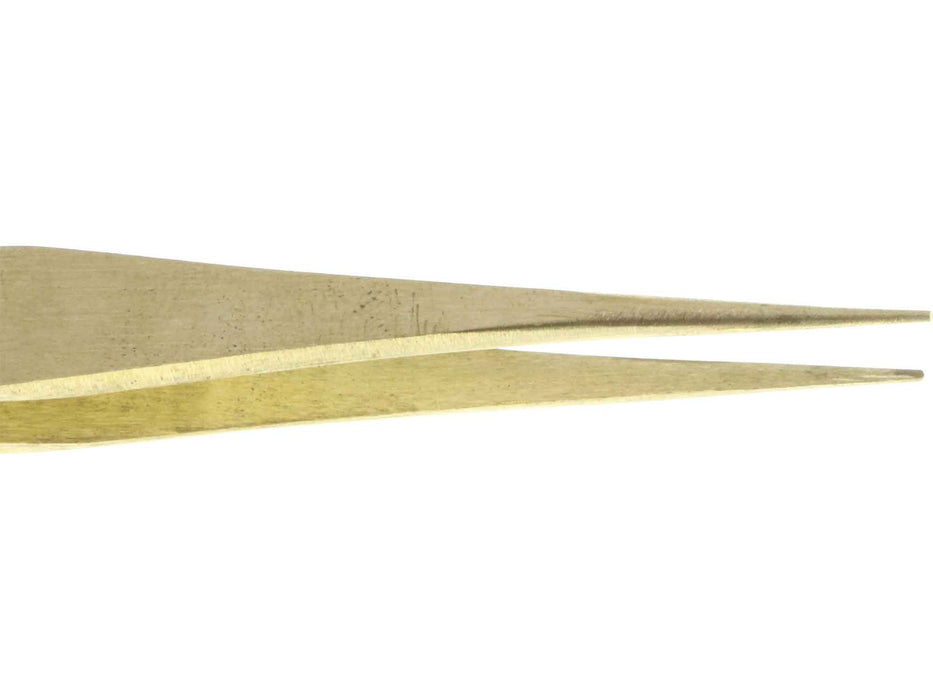 5 inch No AA Brass Tapered Tweezer Sharp Tip - widgetsupply.com