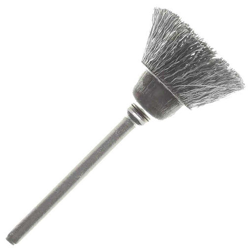 12.7mm - 1/2 inch Stainless Steel Cup Brush - 1/8 inch shank - widgetsupply.com