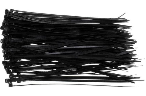 100pc 8 inch Black Cable Ties - widgetsupply.com